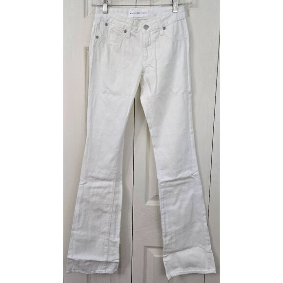 Paper Denim & Cloth Women's Super Low 5 Flare White Jeans Size 23 Waist 26 NEW - Picture 1 of 8